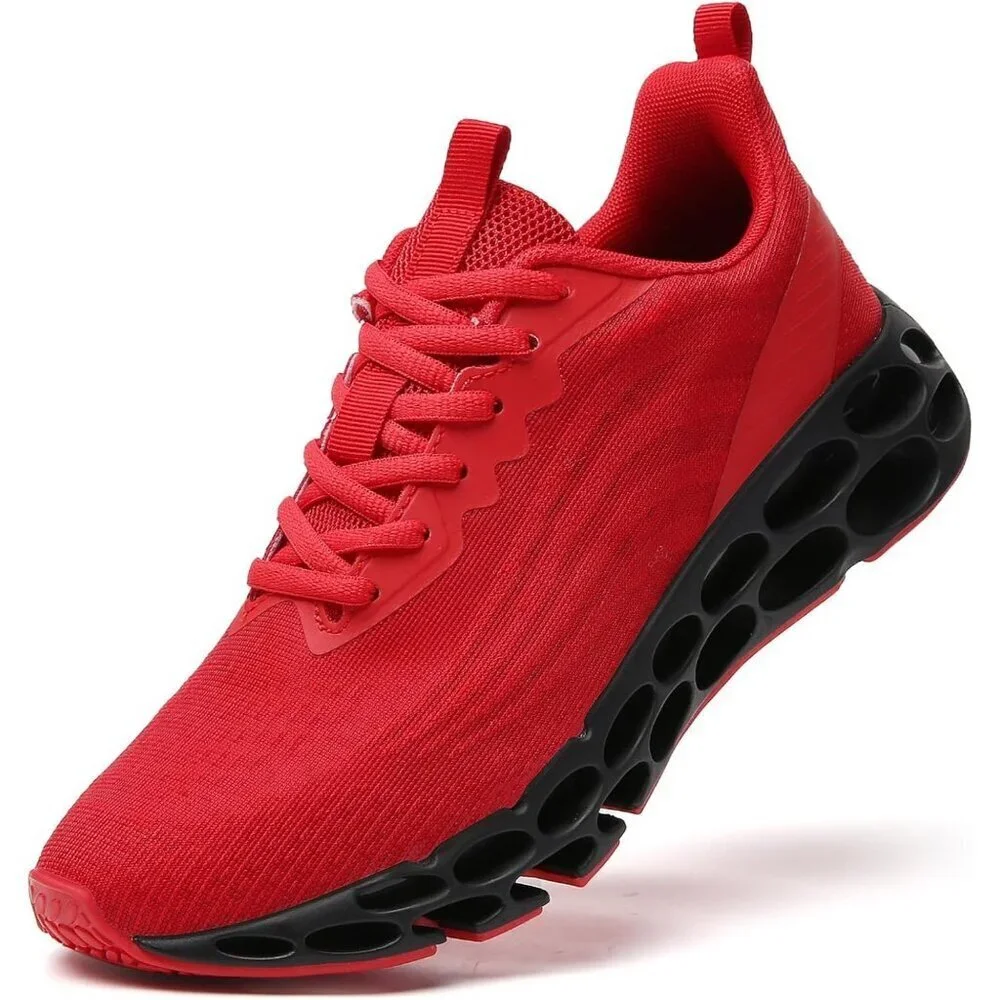 Red Women's Athletic Tennis Walking Shoes Fashion Sport Running Sneakers